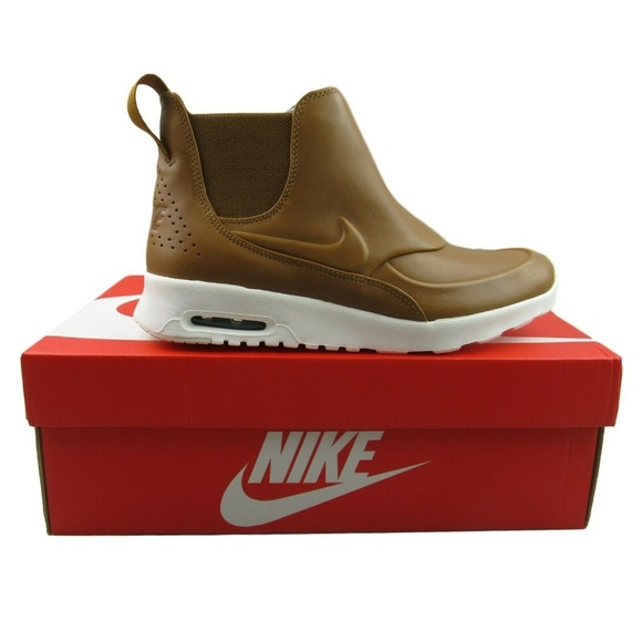 Nike Air Max Thea Mid Ale Brown Sail Womens Chelsea Sneaker Boots 859550 200 New Nike Air Max Thea Mid Ale Brown Sail Womens Chelsea Sneaker Boots 859550 200 New